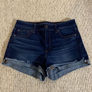 womens american eagle jean “hi-rise shortie” shorts!